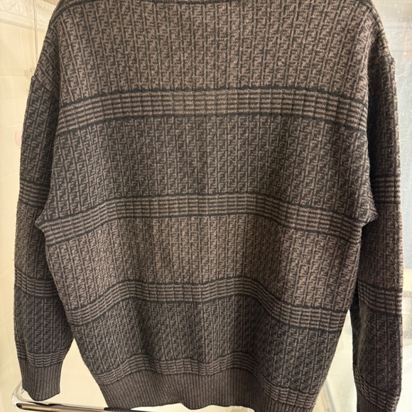 Fendi FF Gray and Black Cardigan , Size XL - Picture 6 of 6